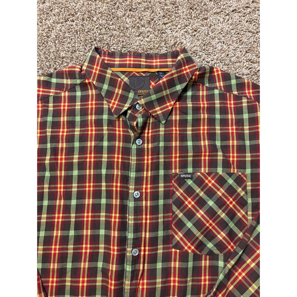 Enyce Plaid Button Down Shirt Mens Size 3XL Y2K